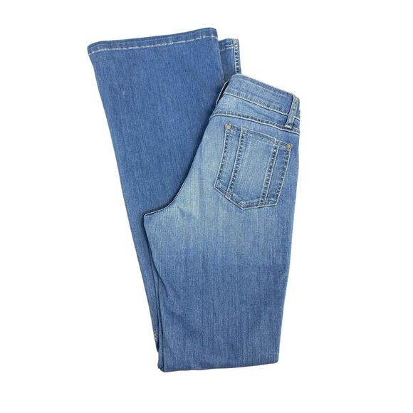 Alice + Olivia Denim - ALICE + OLIVIA Jeans Womens Size 4 Bell Bottoms Wide Leg Low Rise Distressed